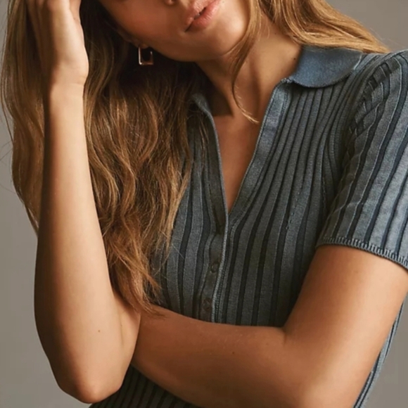 Daily Practice Knit Morris Sweater Midi Dress Blue Women's Medium - Picture 4 of 12